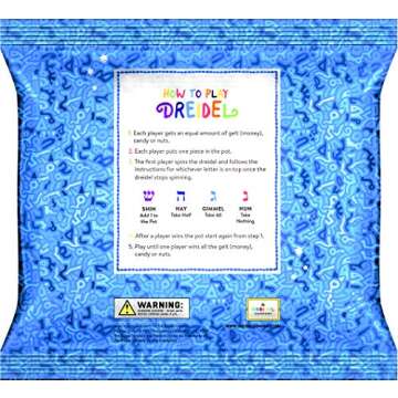 The Dreidel Company Wood Hanukkah Dreidels with English Transliteration & Instruction Cards (10-Pack)