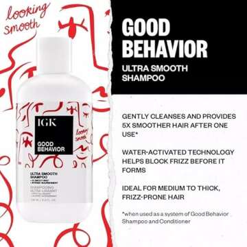 IGK GOOD BEHAVIOR Ultra Smooth Shampoo - Shine & Control