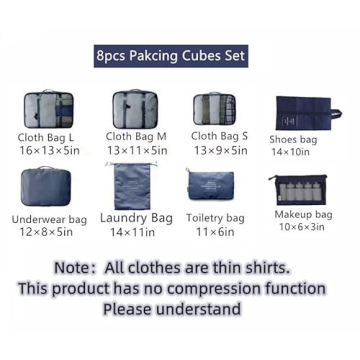 OEE Packing Cubes for Organized Travel Essentials