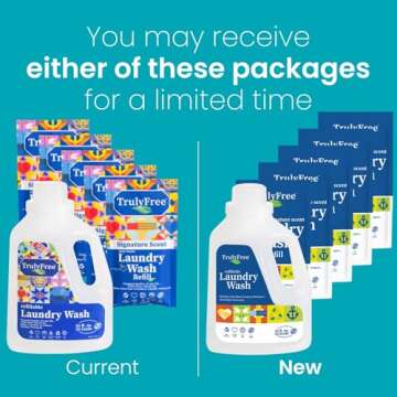 Truly Free Laundry Detergent for Sensitive Skin | Gentle & Safe for Baby Clothes | Plant-Based | 5 P...