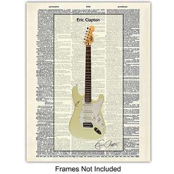 Famous Musicians Guitar Wall Art - Perfect Gift for Fans