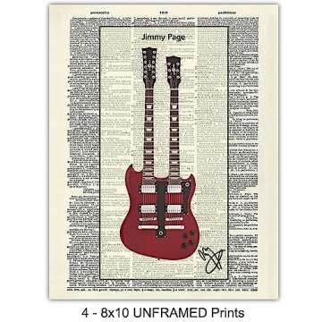 Famous Musicians Guitar Wall Art - Perfect Gift for Fans