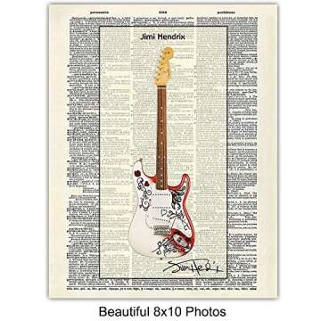 Famous Musicians Guitar Wall Art - Perfect Gift for Fans