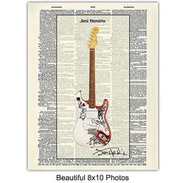Famous Musicians Guitar Wall Art - Perfect Gift for Fans
