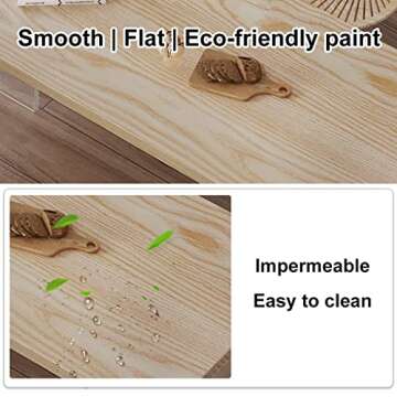 Solid Wood Suspended Dining Table with Acrylic Legs