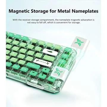 GK GAMAKAY GK75 75% RGB Transparent Gasket Mechanical Keyboard, Bluetooth/USB-C/2.4GHz 80 Keys Hot Swap Gateron Yellow Switch 2.0 KSA Profile PBT Keycaps Gaming Keyboard (Mint Green)