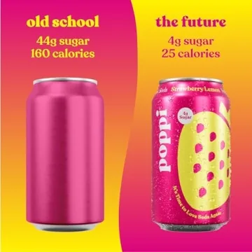 POPPI Sparkling Prebiotic Soda - Strawberry Lemon Flavor Pack