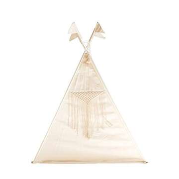 Creative Co-Op Canvas & Metal Teepee for Kids