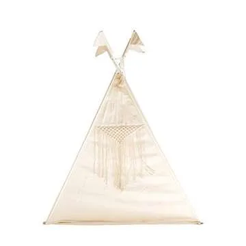 Creative Co-Op Canvas & Metal Teepee for Kids