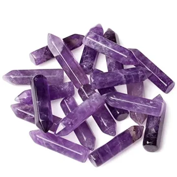 10PCS Amethyst Natural Healing Crystals Stones Set for Meditation & Therapy