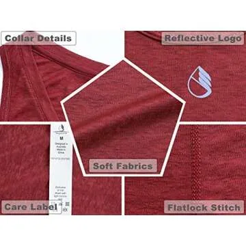 icyzone Open Back Yoga Tops for Women - Activewear Workout Clothes Exercise Fitness Tank Tops Gym Shirts(L,Wine)