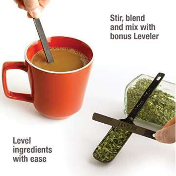 2lbDepot Black Measuring Spoons Set - Premium Quality