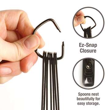 2lbDepot Black Measuring Spoons Set - Premium Quality