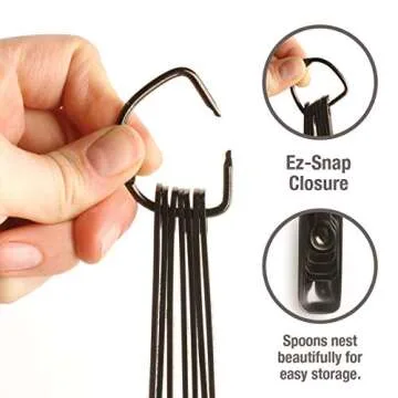 2lbDepot Black Measuring Spoons Set - Premium Quality