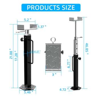 Sulythw Heavy Duty Slide Out Support Adjusts from 19'' to 47'' Rust Resistant Steel Quick-Lift RV St...