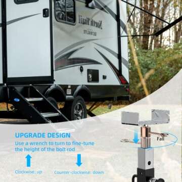 Sulythw Heavy Duty Slide Out Support Adjusts from 19'' to 47'' Rust Resistant Steel Quick-Lift RV Stabilizer Jacks for 5th Wheel 5000lb Capacity, 4 Pack…