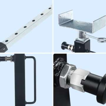 Sulythw Heavy Duty Slide Out Support Adjusts from 19'' to 47'' Rust Resistant Steel Quick-Lift RV Stabilizer Jacks for 5th Wheel 5000lb Capacity, 4 Pack…