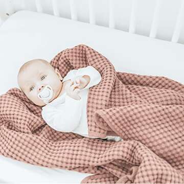 Konssy Waffle Baby Blankets - Soft & Versatile for Toddlers