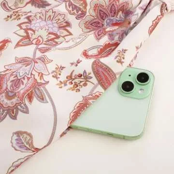 GRACE KARIN Women's 2025 Summer Beach Dress Floral V Neck Tie Front Spaghetti Strap Flowy Long Dress Boho Maxi Dress