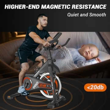 DMASUN Silent Magnetic Exercise Bike for Home Gym