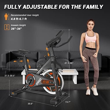 DMASUN Silent Magnetic Exercise Bike for Home Gym