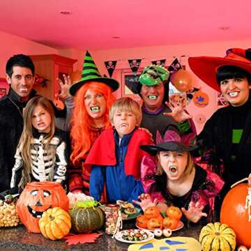 GIFTEXPRESS® Pack of 144, Glow in The Dark Fangs/Vampire Teeth/Dracula Fangs/Halloween Tricks/Vampire Costume Accessory/Halloween or Masquerade Parties