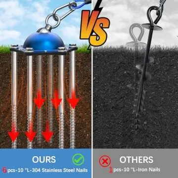 TOPKNOT Dog Tie Out Cable and Stake for Camping,360°Swivel Dog Run- No Tangle,with 30FT Heavy Duty Cable,Dog Runner for Yard Rust Proof Can Hold 2 Dogs- Up to 150LBS,Ideal for Outdoor Camping