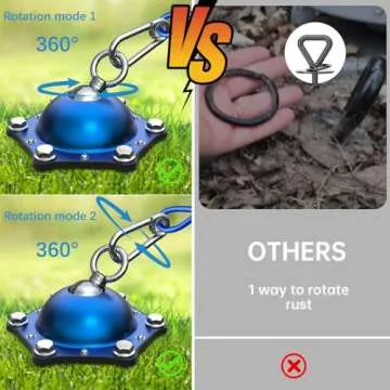 TOPKNOT Dog Tie Out Cable and Stake for Camping,360°Swivel Dog Run- No Tangle,with 30FT Heavy Duty Cable,Dog Runner for Yard Rust Proof Can Hold 2 Dogs- Up to 150LBS,Ideal for Outdoor Camping