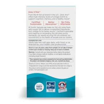 Nordic Naturals DHA Xtra Omega-3 Soft Gels for Brain Health