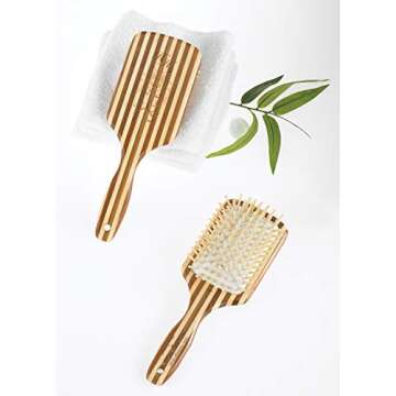 Olivia Garden Healthy Hair Eco-Friendly Bamboo Ionic Massage Hair Brush HH-4 (Paddle Large)