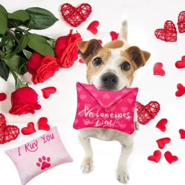 Lepawit Valentine's Day Dog Toys for Small to Medium Dogs