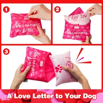 Lepawit Valentine's Day Dog Toys for Small to Medium Dogs