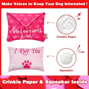 Lepawit Valentine's Day Dog Toys for Small to Medium Dogs
