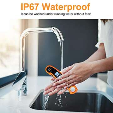 Comluck Instant Read Meat Thermometer - Waterproof & Fast