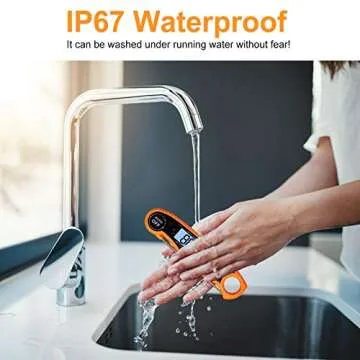 Comluck Instant Read Meat Thermometer - Waterproof & Fast