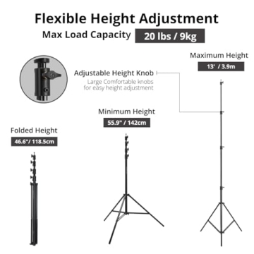 Pro Air-Cushioned Light Stand V2 - Flashpoint 13' 2-Pack