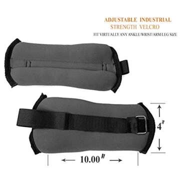 Personal Performance Fitness Ankle Weights | Ankle Weights for Women and Men | Adjustable Ankle Weights 3lb Leg Weights Comfortable to Use for Jogging, Walking, Gym