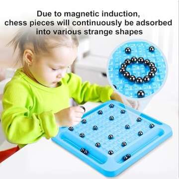 Magnetic Chess Game - Family Board Games Set for Kids and Adults, Tabletop Boardgames Games for 2+ P...