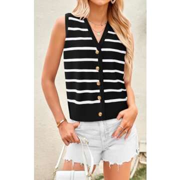 NALANISA Women's Trendy Summer Sweater Vest for Spring
