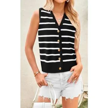 NALANISA Women's Trendy Summer Sweater Vest for Spring