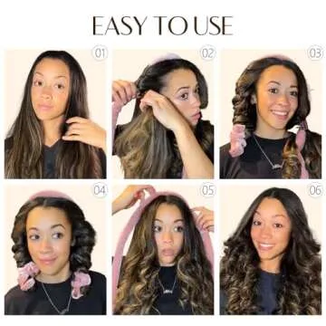 Yanibest Heatless Hair Curler, No Heat Hair Curlers to Sleep in, Overnight Satin Heatless Curling Set with Hair Scrunchies Clip, for All Hair Types