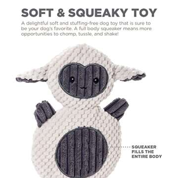 Outward Hound by Charming Pet Animates Lamb Plush Squeaky Dog Toy