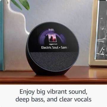 Echo Spot 2024 with Music Unlimited Free Trial