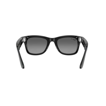 Ray-Ban Stories | Wayfarer Square Smart Glasses, Black/Polarized Grey Gradient, 50 mm