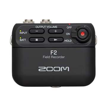 Zoom F2 Lavalier Body-Pack Compact Recorder - 32-Bit Float, Audio for Video, Includes Lavalier Micro...