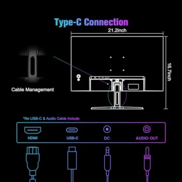 SANSUI 24" Full HD Monitor with USB-C and FreeSync