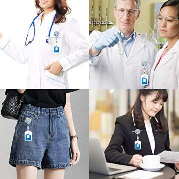 Retractable Badge Holder Reel Clip ID Upgrade for Nurse Essential Oil Diffuser Aromatherapy Heavy Duty Cute Name Card Holder for Teacher Tree of Life