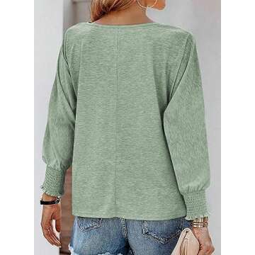 Trendy Women's Long Sleeve Tunic Fashion Tops For All Occasions