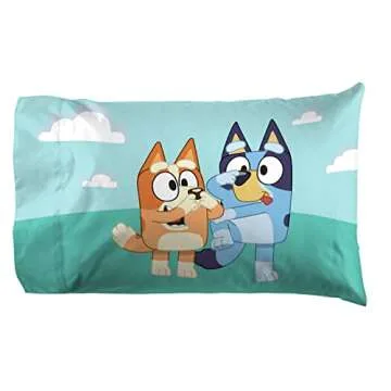 Jay Franco Bluey & Bingo Twin Size Sheet Set - 3 Piece Set Super Soft and Cozy Kid’s Bedding - Fade Resistant Microfiber Sheets (Official Bluey Product)