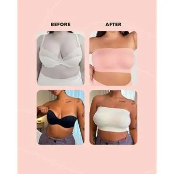 SHAPERMINT Strapless Bra - Supportive Bandeau for All Sizes